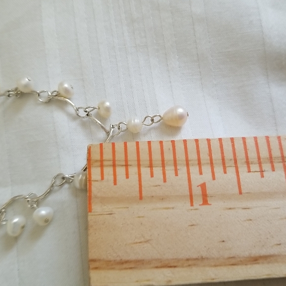 Silver Freshwater Pearl Necklace - Picture 3 of 5